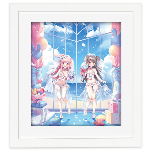 『ぱん先生』描き下ろし複製原画(ゆきみ&つきみ/ウエディング)